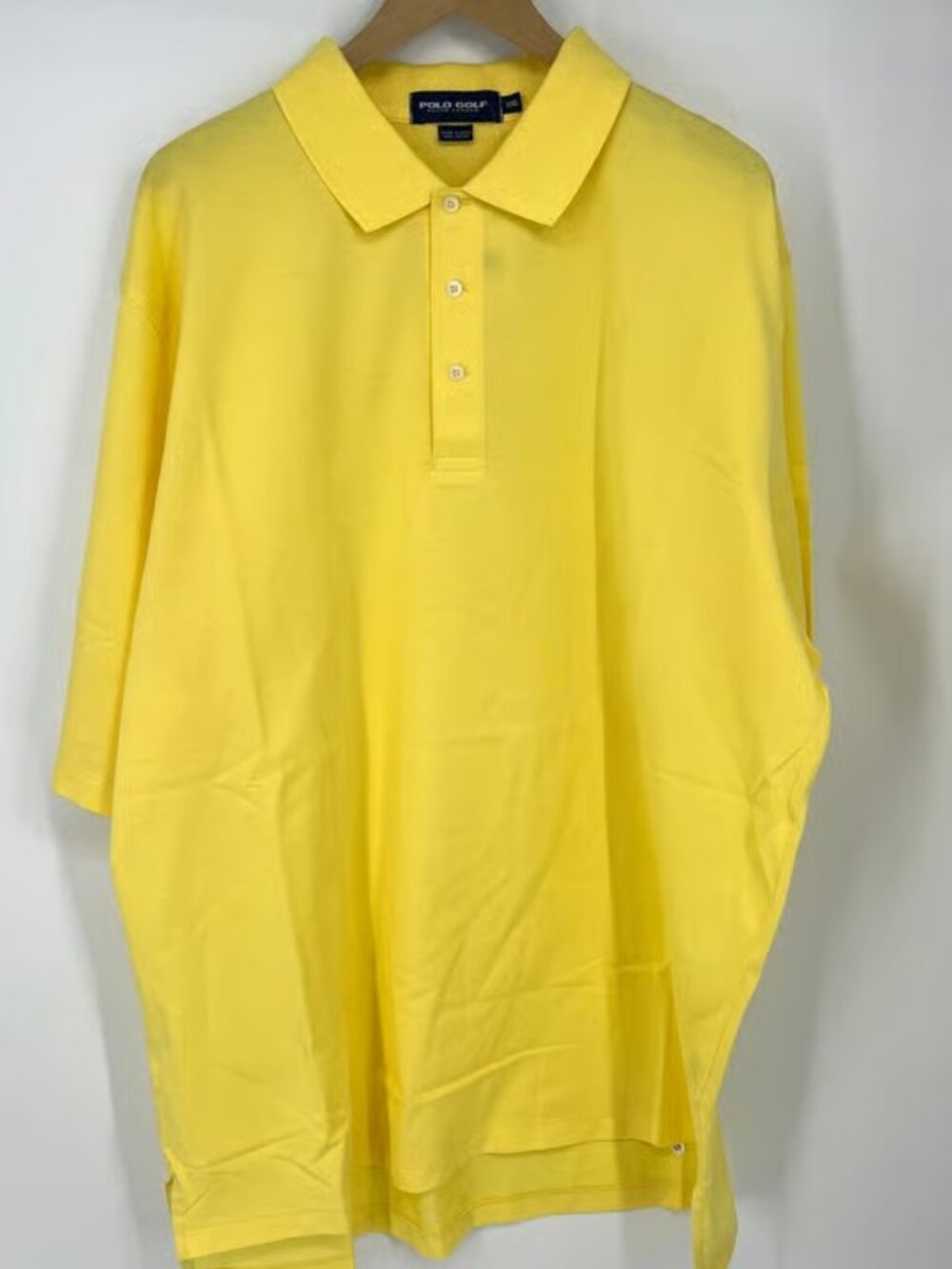 Polo Golf Ralph Lauren Mens Yellow 100% Cotton Polo Shirt Size XXL NEW